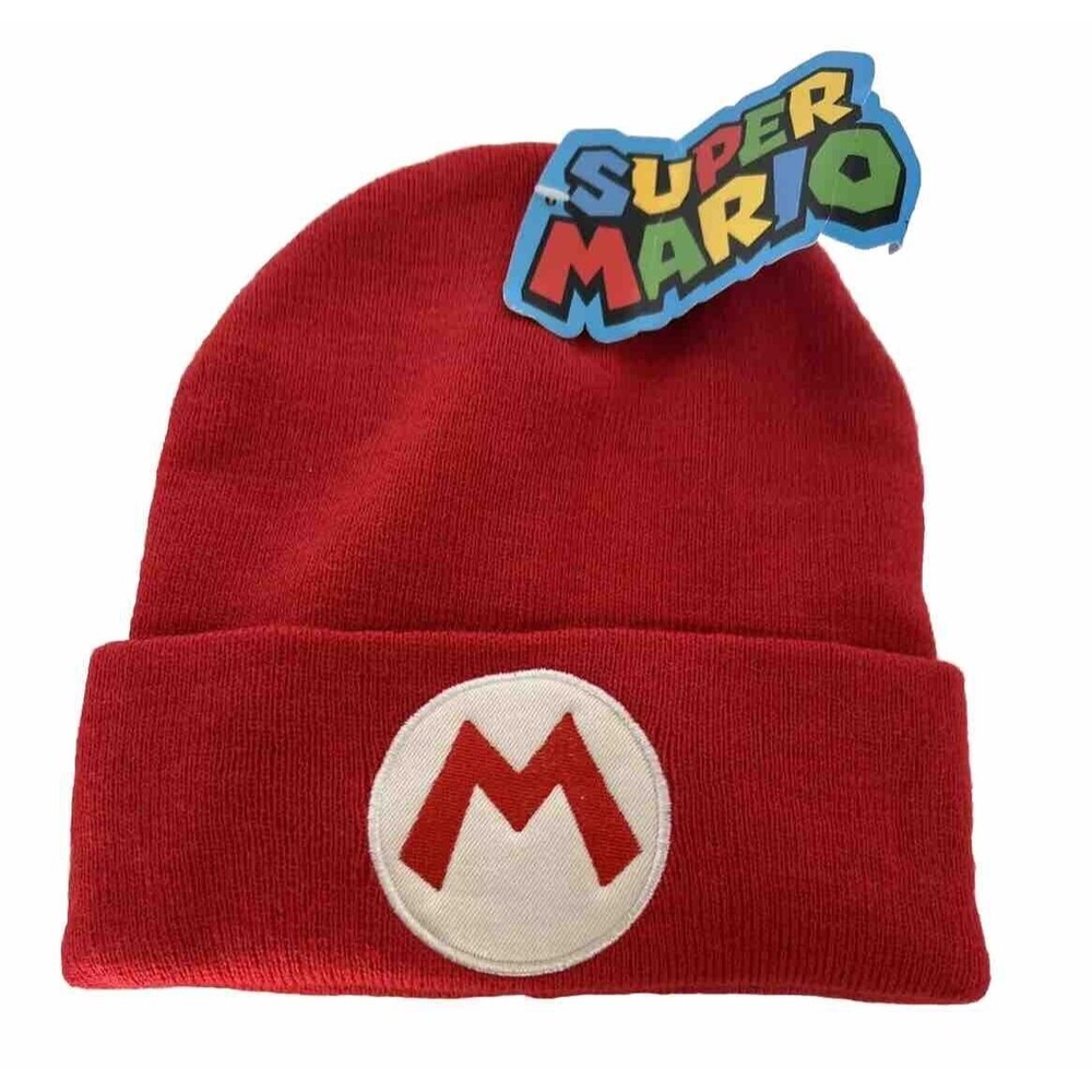 Culturefly Red 2017 Nintendo Super Mario Logo Beanie Hat